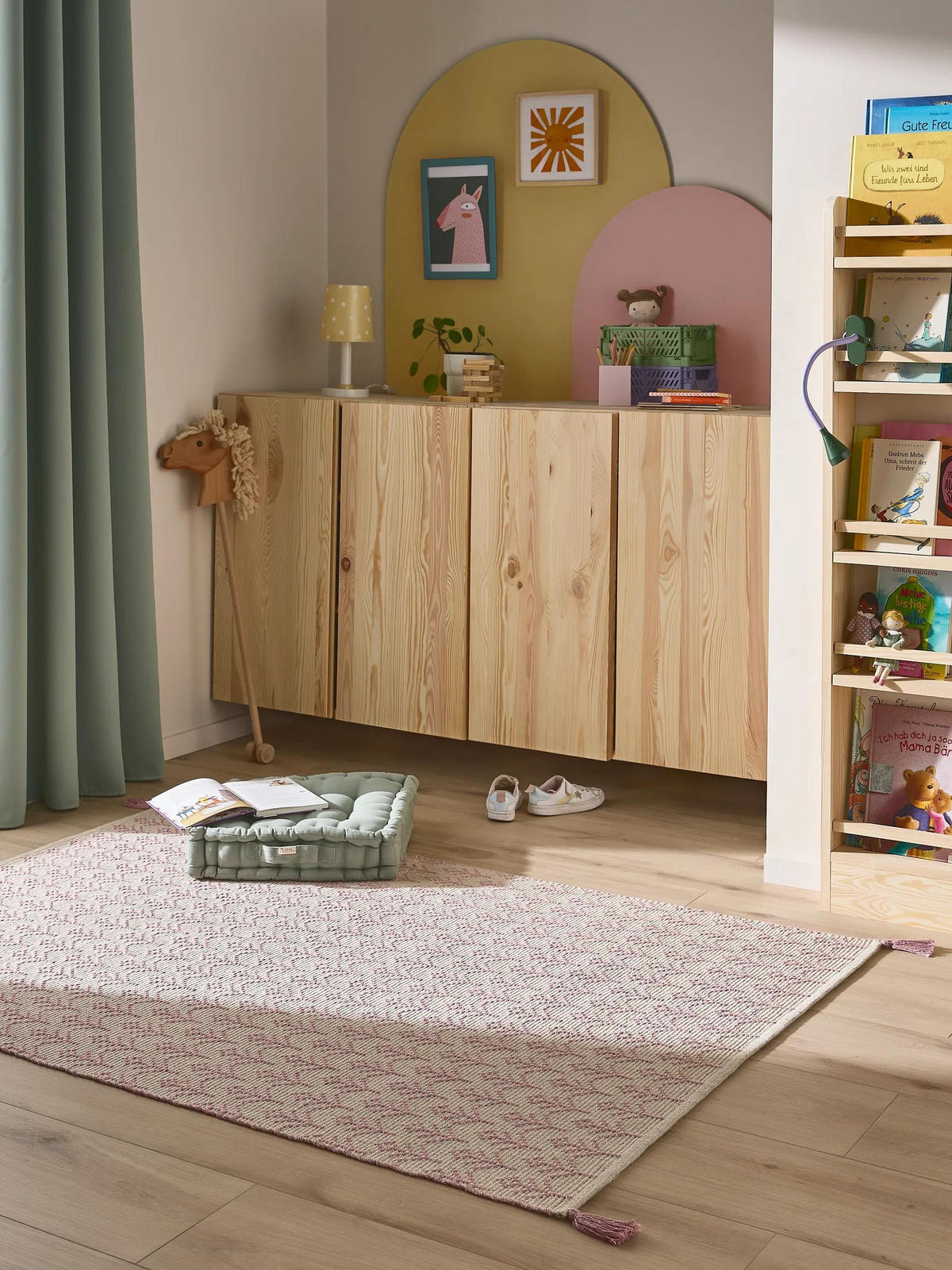 KINDERTEPPICH Elli waschbar Rosa 160/230 cm - Rosa, Naturmaterialien/Kunststoff (160/230cm) - benuta