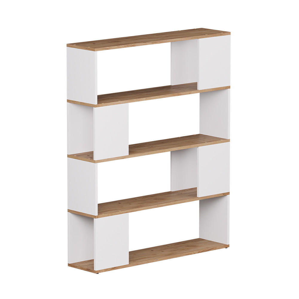 RAUMTEILER Eneos Weiß/Goldkraft Eiche 100 x 124.5 cm - Eiche Wotan/Weiß, Holzwerkstoff (100/124.5/24cm) - Vicco