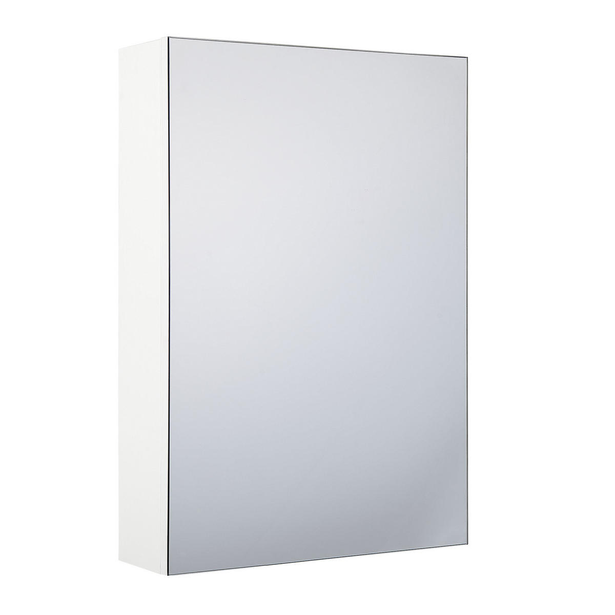 BAD SPIEGELSCHRANK weiß/silber 40/60 cm Primavera - Silberfarben/Weiß, Holz (40/60/12cm) - Beliani