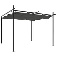 TERRASSENÜBERDACHUNG mit Schiebedach OLIMP | Anthrazit 295x292x230cm | Pergola Pavillon - Anthrazit, Metall (295/230/292cm) - DELUKE