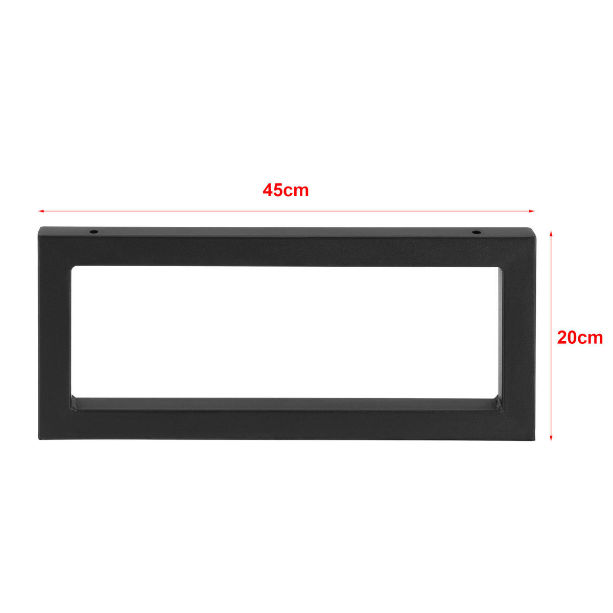 WANDKONSOLE-SET 2 TLG. Hawangen - Schwarz, Metall (45/20/3cm) - [en.casa]