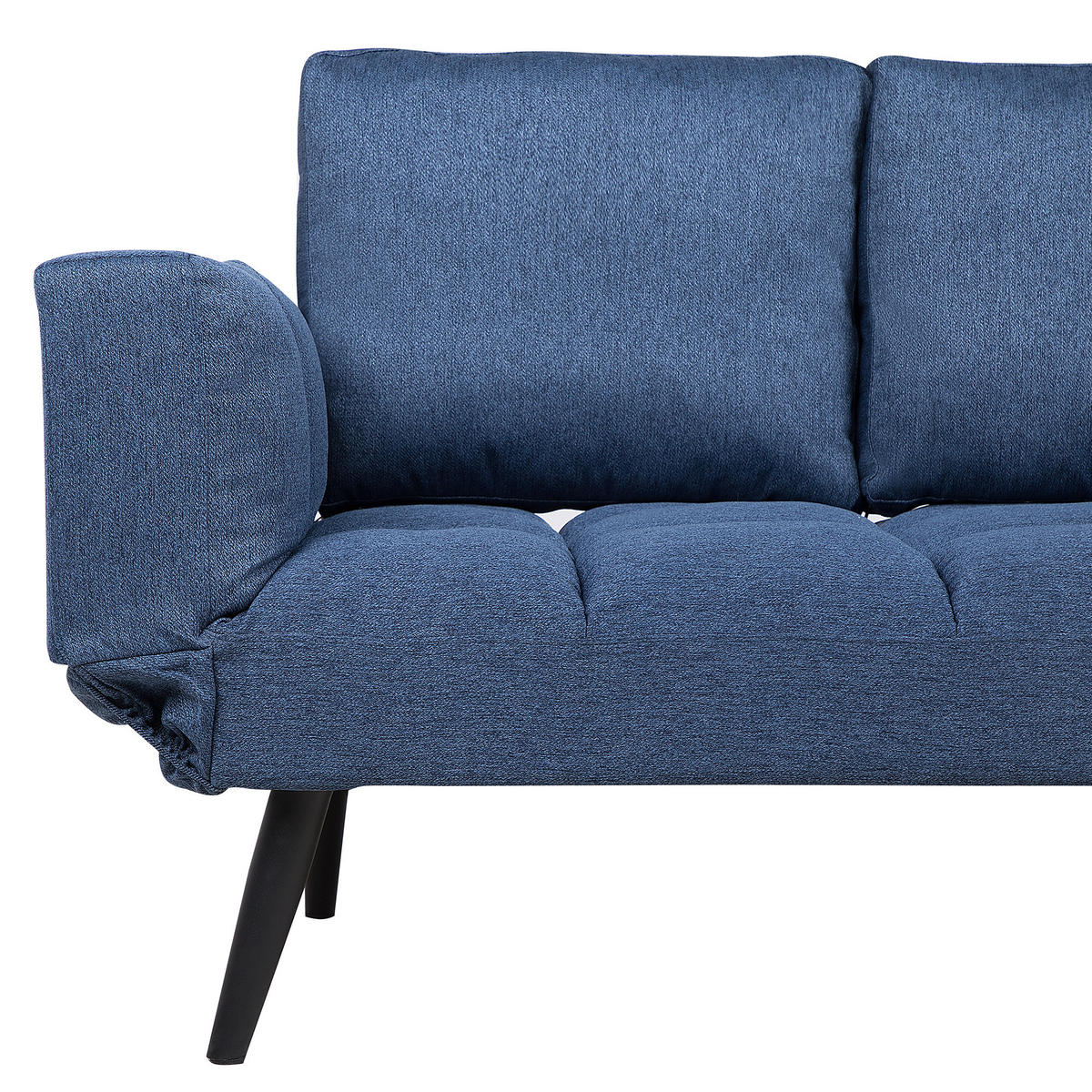 2-SITZER-SCHLAFSOFA Polsterbezug Marineblau Brekke - Hellblau, Textil (183/90/75cm) - Beliani