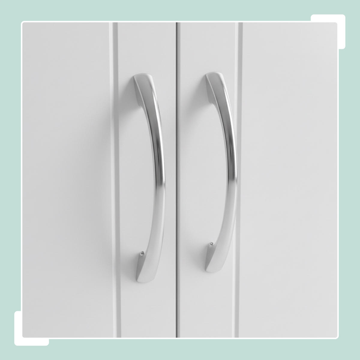 HÄNGESCHRANK Weiß Silber Bad 60x60x18 cm - Silberfarben/Weiß, Holzwerkstoff/Metall (60/60/18cm) - Relaxdays