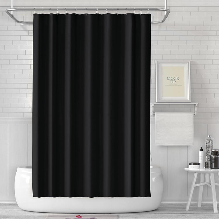 Mcboson Duschvorhang Schwarz 180x180 cm