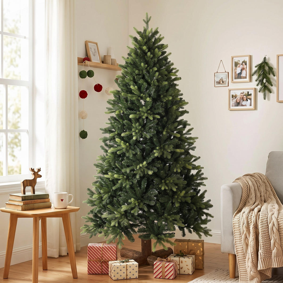 WEIHNACHTSBAUM DE-41597 180 cm, 2419 Spitzen, Klappsystem Grün - Grün, Kunststoff (180cm) - ComfortXL