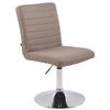 ESSZIMMERSTUHL Evon, Stoff taupe - Taupe/Edelstahlfarben, Textil/Metall (44/97/60cm) - TPFLiving