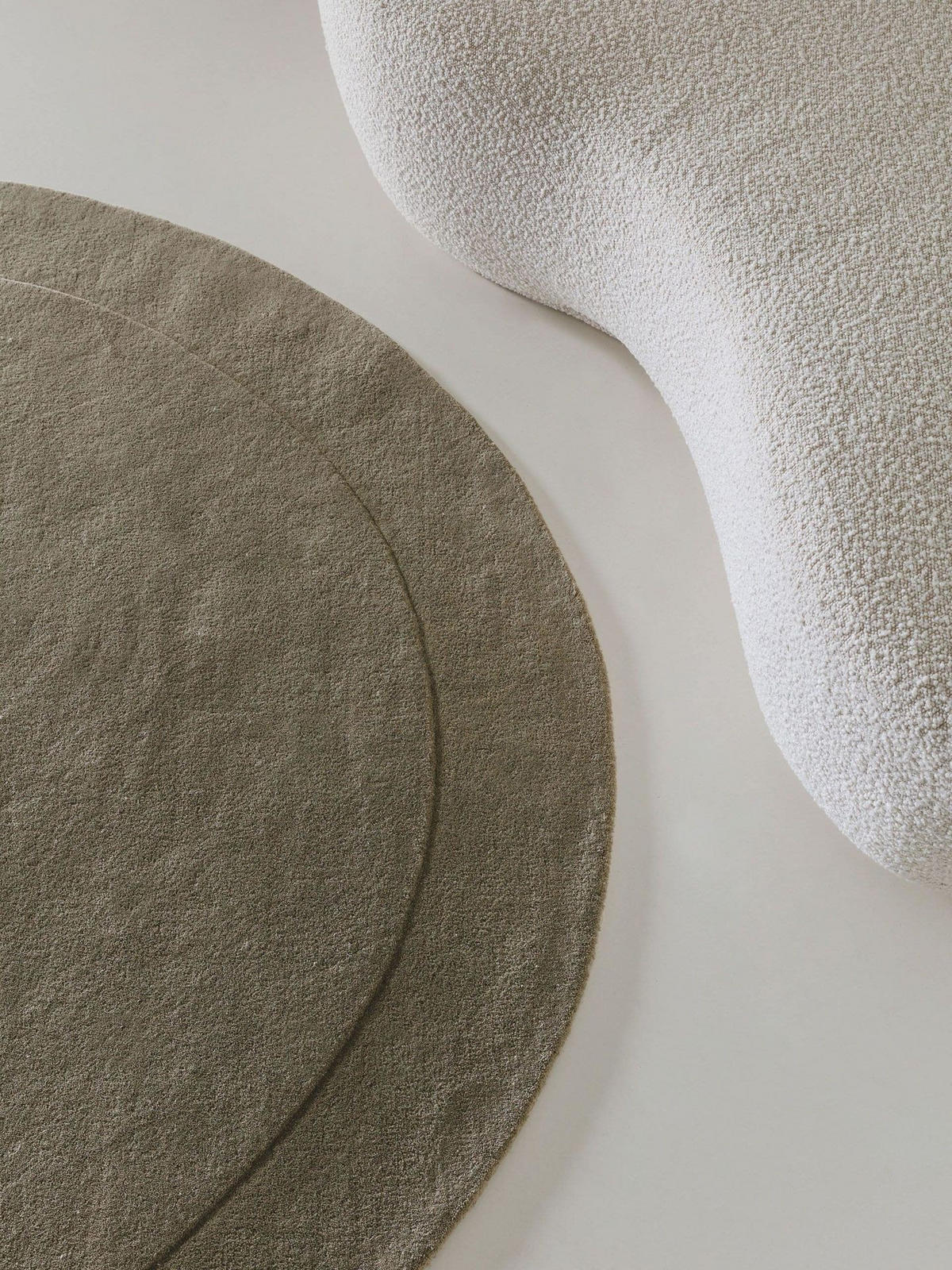 WOLLTEPPICH Shape Hellgrün ø 200 cm rund - Grün, Textil (200/1cm) - KUNSTLOFT