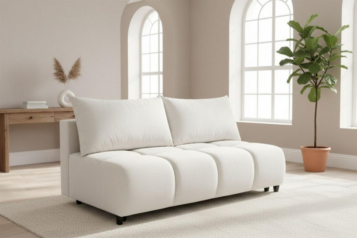 SCHLAFSOFA Xenio Mit Schlaffunktion - Weiß, Holzwerkstoff/Textil (196/103/100cm) - Fun Möbel