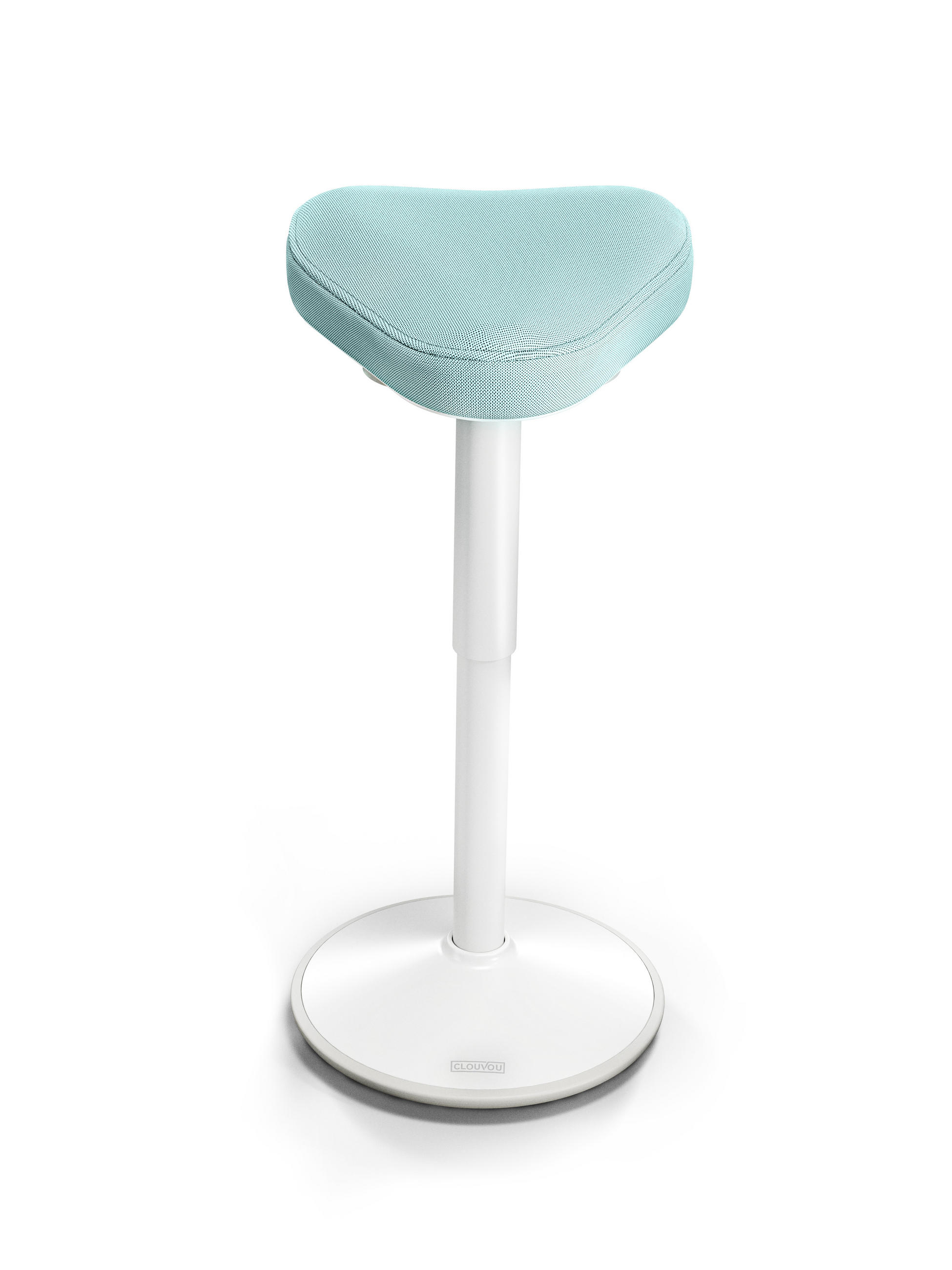 BÜROHOCKER Nexus Mint - Weiß/Mintgrün, Textil/Metall (36/82/36cm) - Clouvou