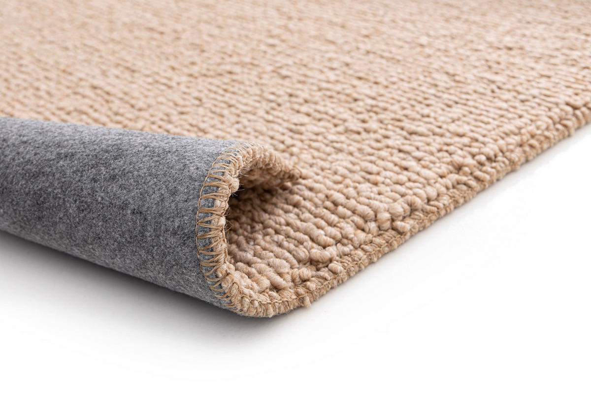 TEPPICH in Uni-Optik mit Schlingenflor beige - Beige, Textil (80/150cm) - AFK Living