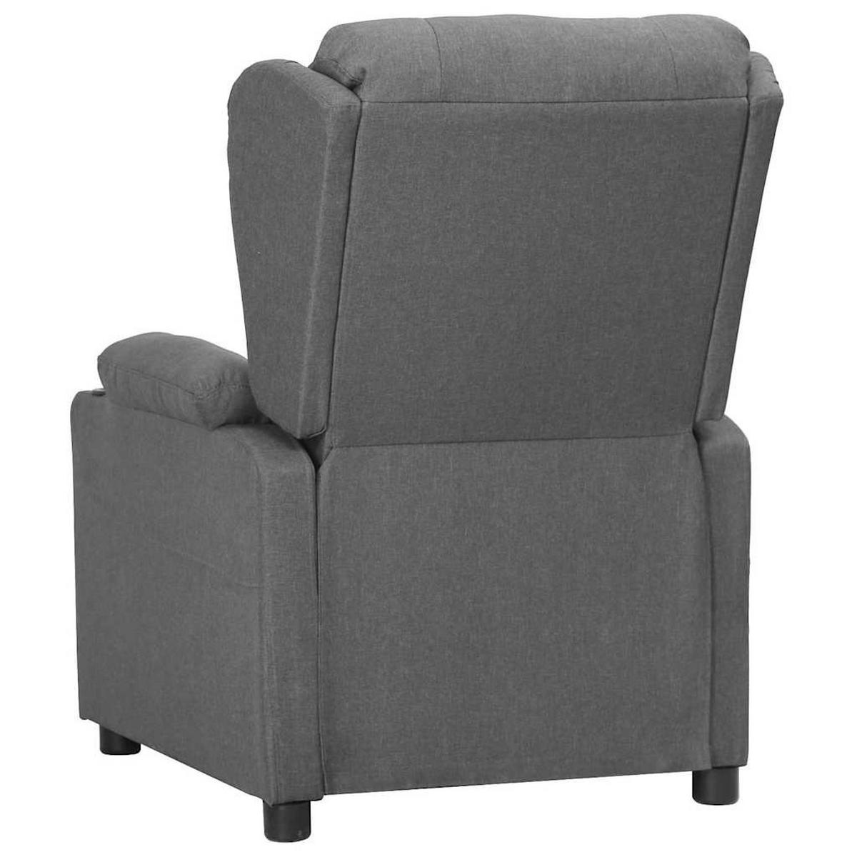 RELAXSESSEL Hellgrau Stoff - Grau, Textil (96/99.5/72.5cm) - vidaXL