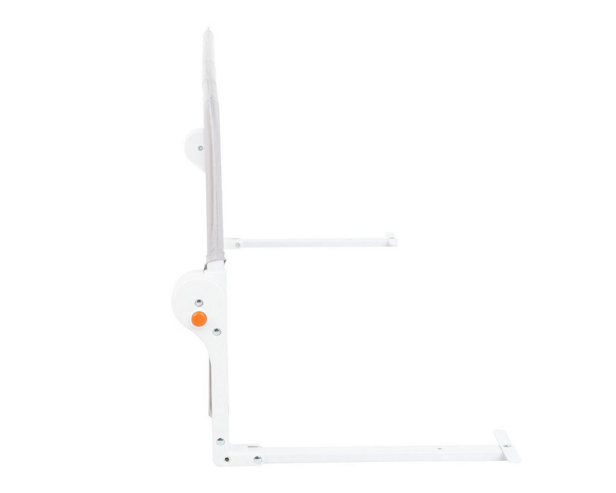 BETTSCHUTZGITTER I am safe 150 cm hellgrau ab 18 Monaten, ohne Werkzeug montierbar, für Matratzen 12–20 cm - Grau, Metall (35/150cm) - Kikka boo