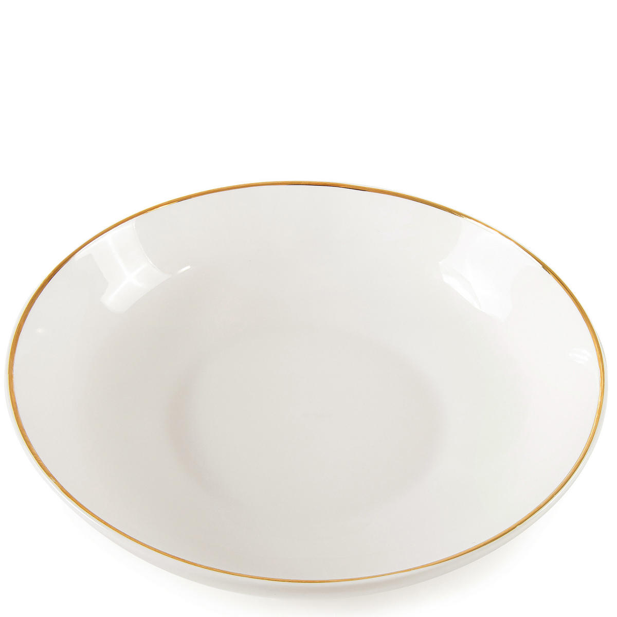 SUPPENTELLER-SET AD BELLA, 6-tlg - Ecru/Goldfarben, Keramik (20cm) - KONSIMO®