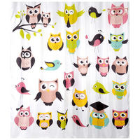 DUSCHVORHANG Owl 180 x 200 cm - Weiß, Textil (180/200cm) - Sanilo