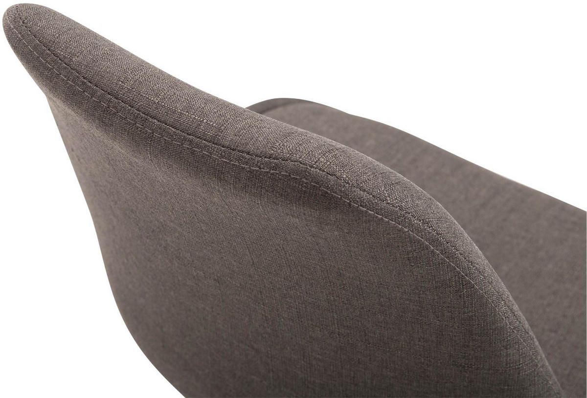 DREHSTUHL Stoff dunkelgrau - Dunkelgrau/Schwarz, Textil/Metall (48/76/57cm) - CLP