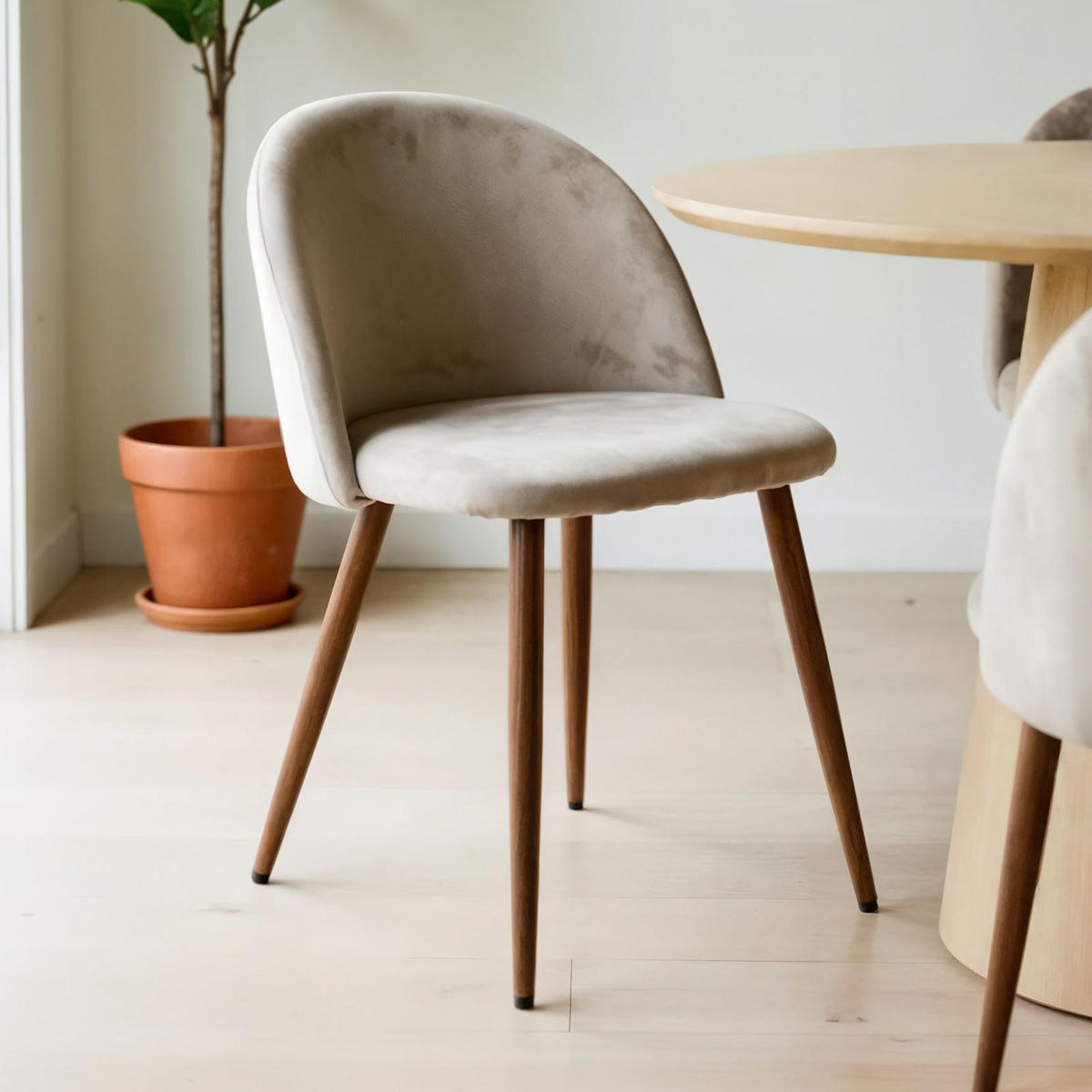 ESSZIMMERSTUHL NAVIA 2er-Set hellgrau - Hellgrau, Textil (49/76/52cm) - IDIMEX