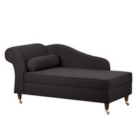 RECAMIERE - Webstoff - Grau, Textil (166/80/77cm) - home24