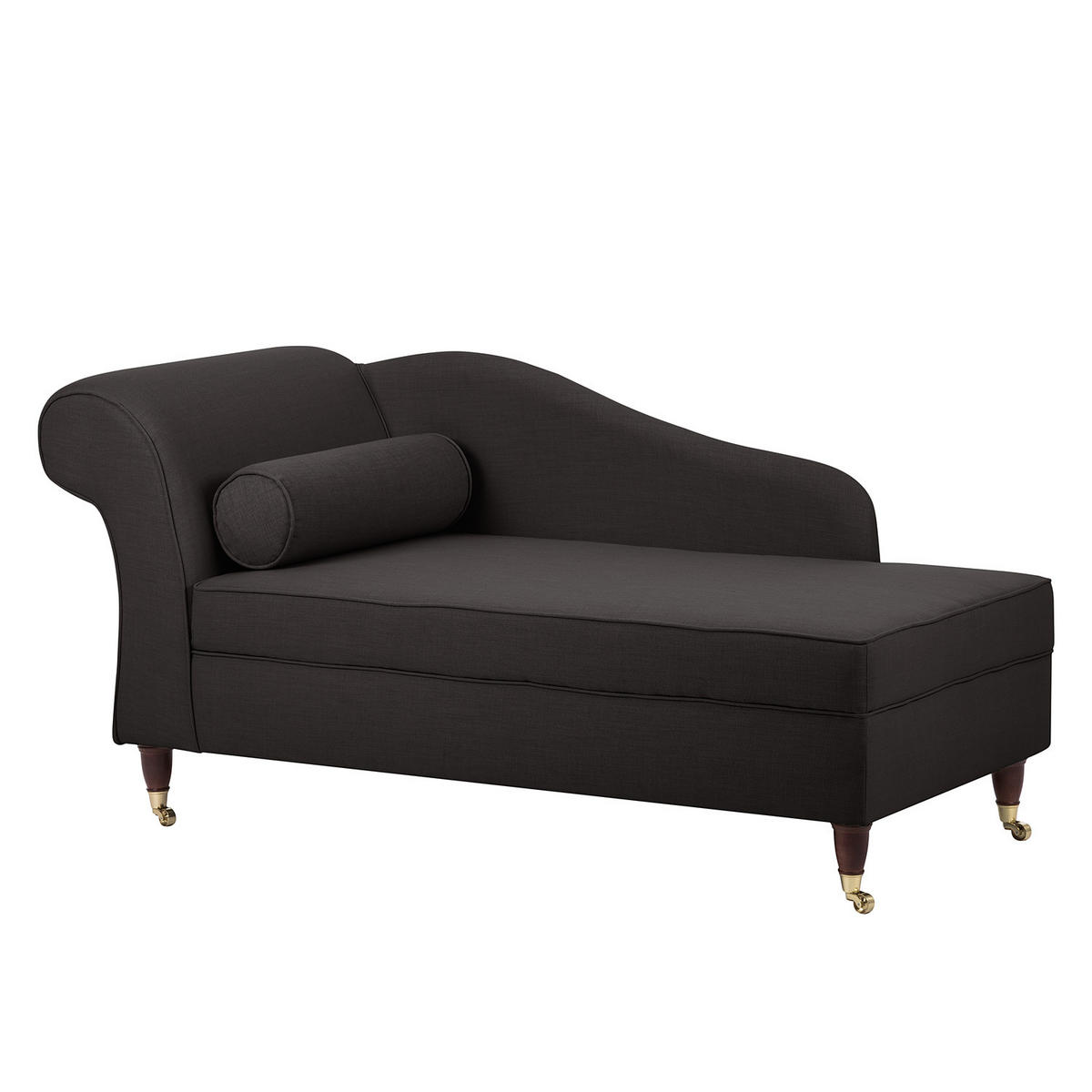 RECAMIERE - Webstoff - Grau, Textil (166/80/77cm) - home24