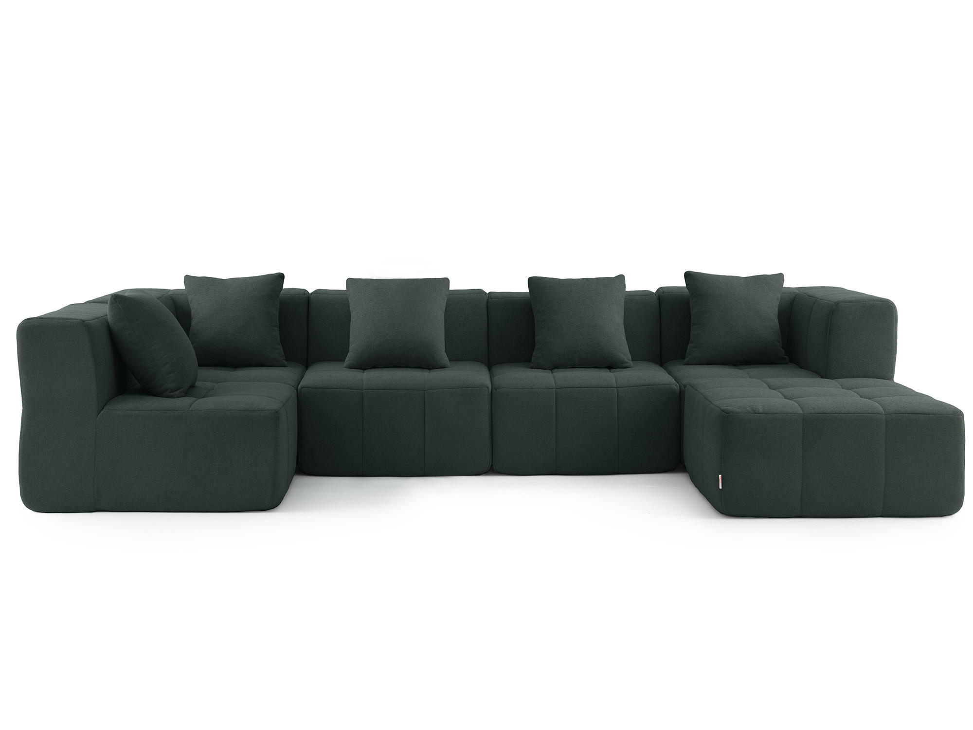 MILYsofa Wohnlandschaft Waldgrün 340x73x190 cm