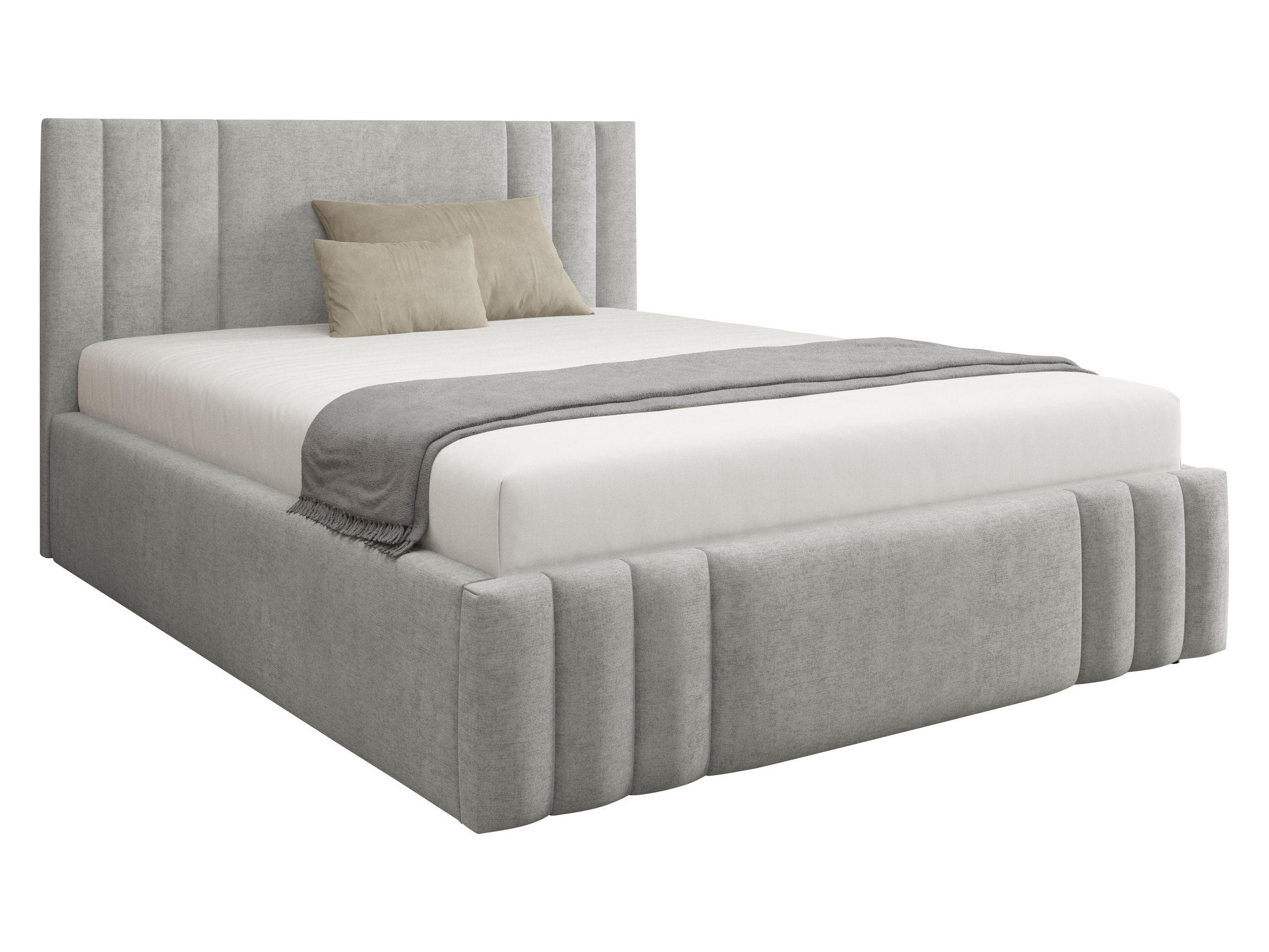 POLSTERBETT Ribo - Grau, Holz/Textil (160/200cm) - MIRJAN24