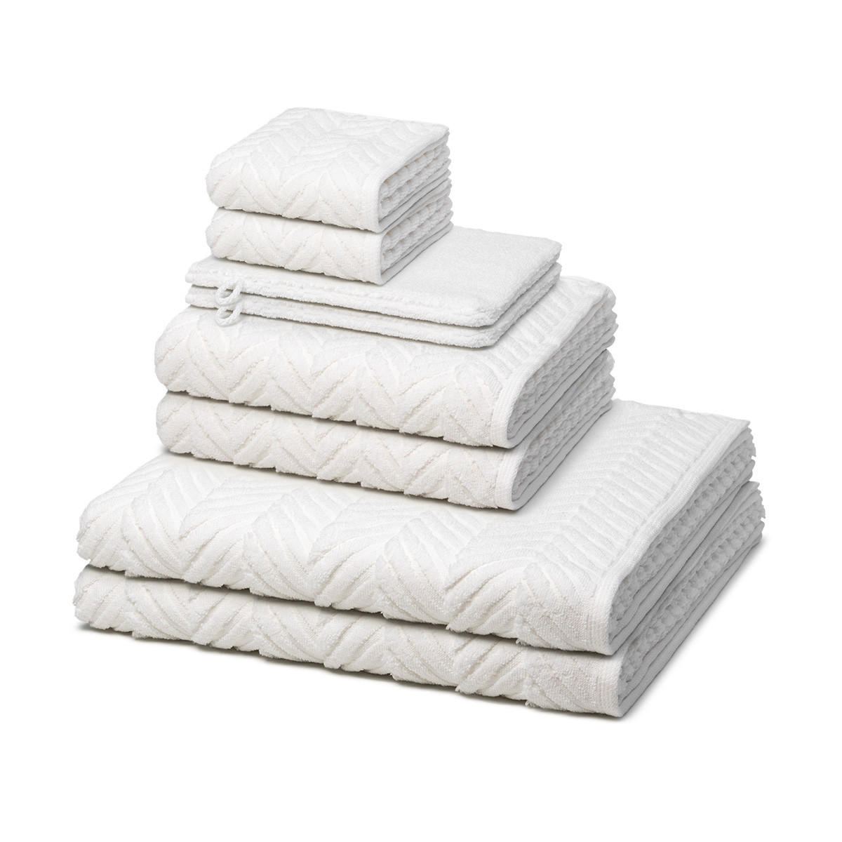 FROTTIERSET Sensual Skin Zopf 8-teilig - Weiß, Textil (50/100cm) - Ross