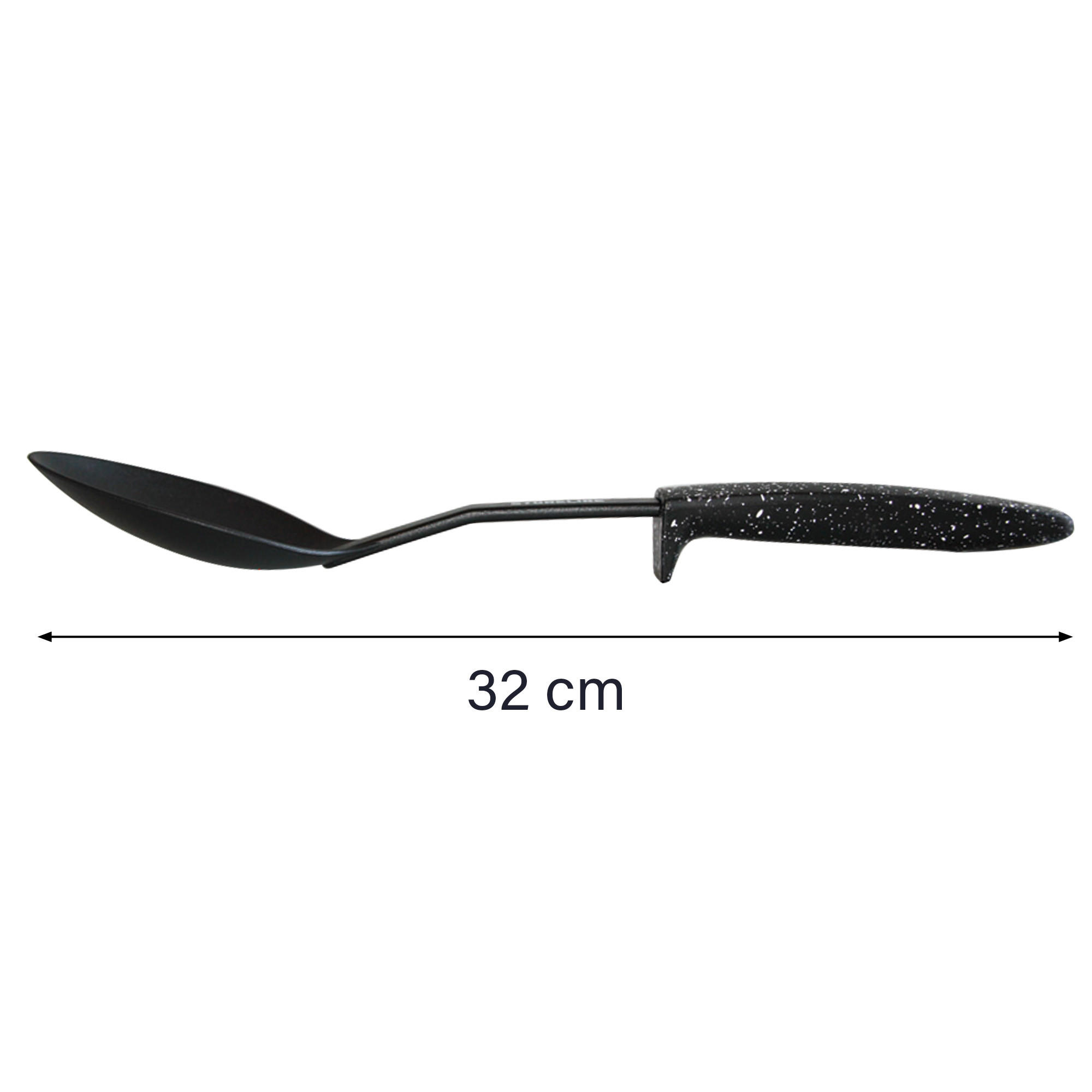 SERVIERLÖFFEL MIT STÜTZE - Schwarz, Kunststoff (35.5cm) - Stoneline