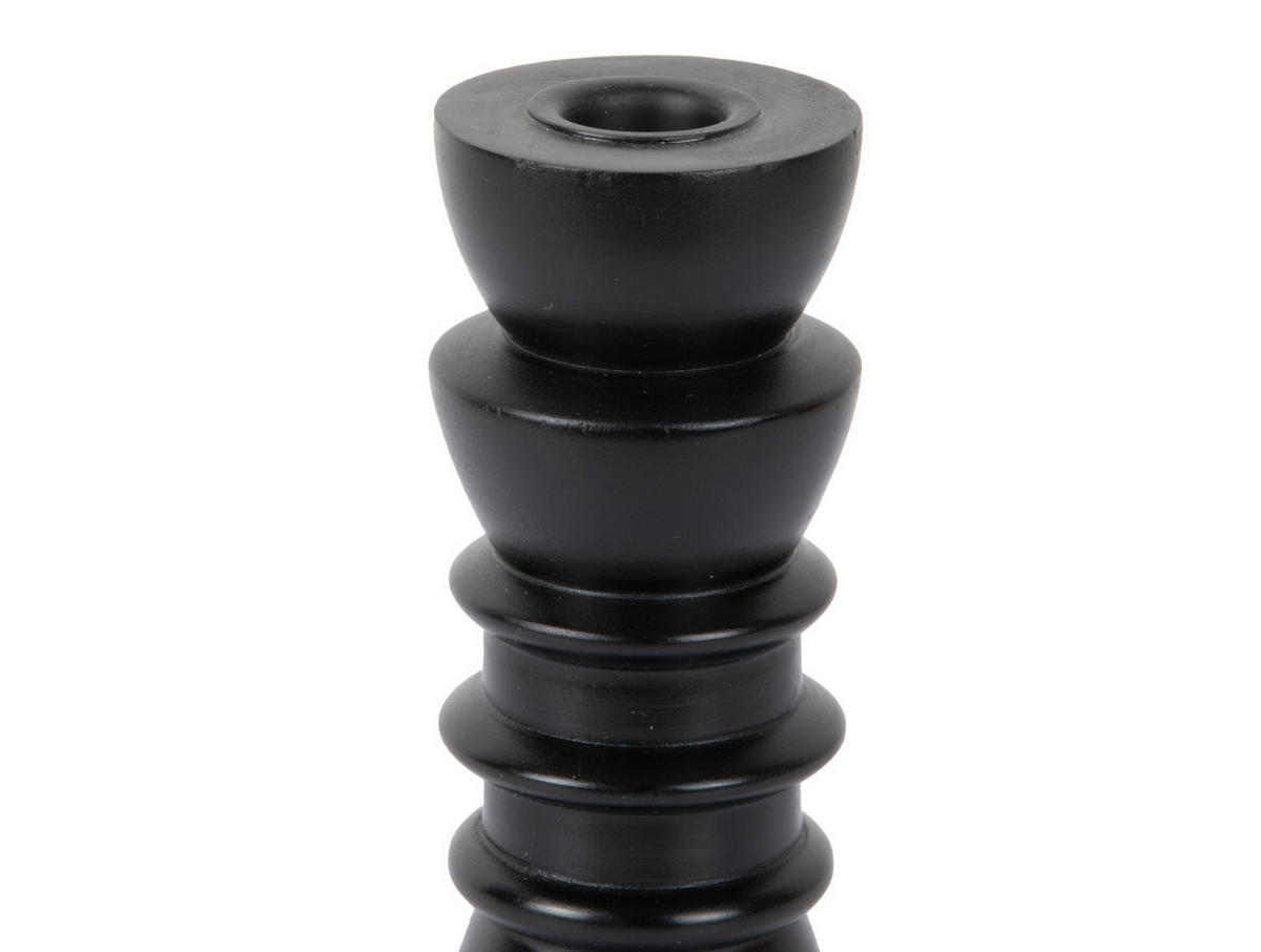 KERZENHALTER Modelar Schwarz 6.5/6.5/20 cm - Schwarz, Holz (6.5/20/6.5cm) - Present Time