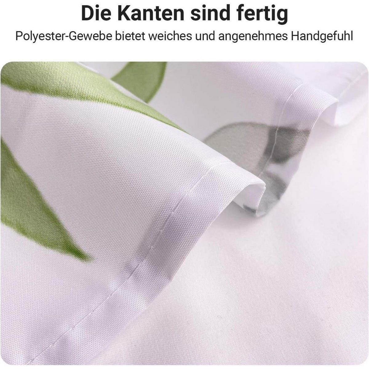 DUSCHVORHANG Blätter 120 x 200 cm Textil Grün - Grün, Textil (120/200cm)