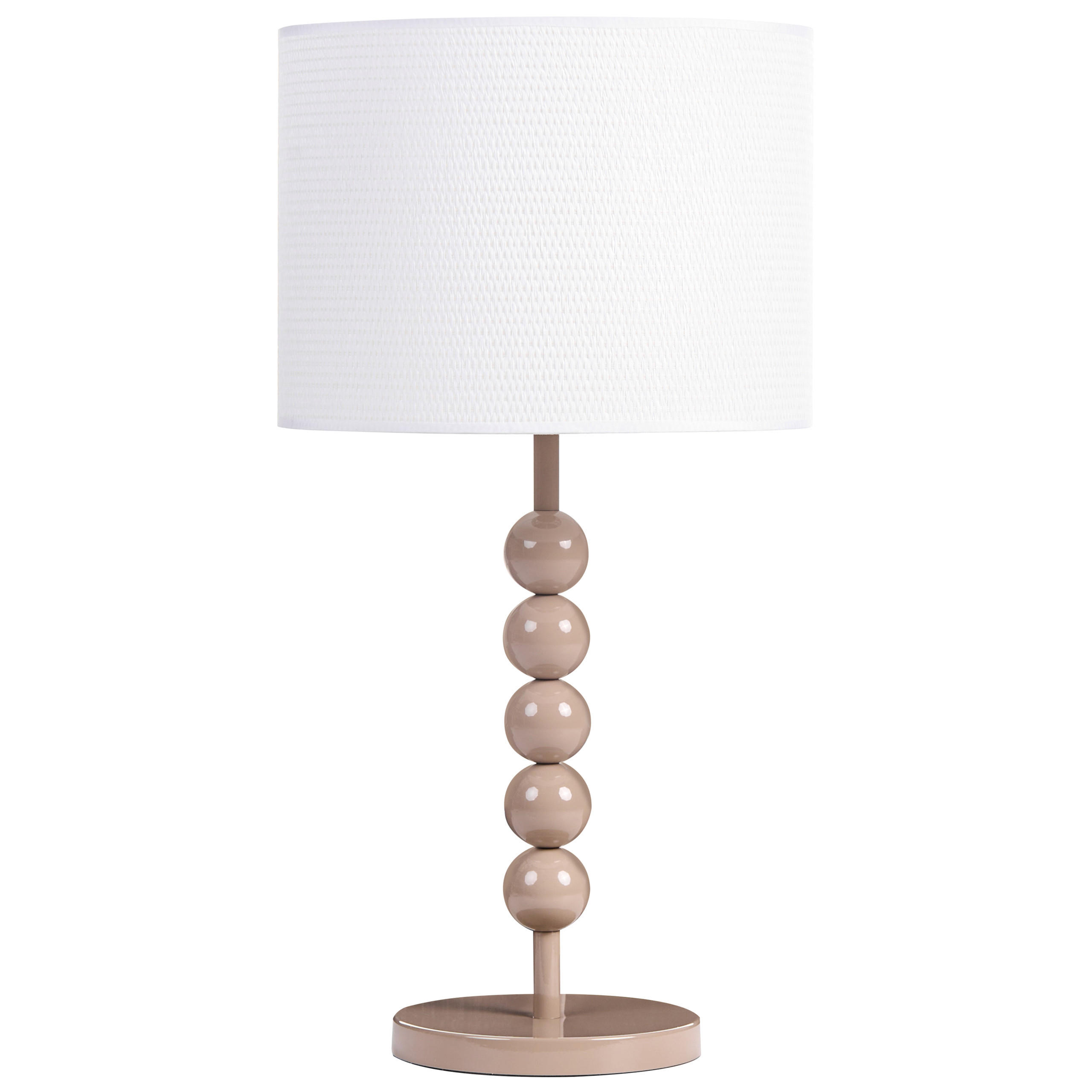 TISCHLAMPE Metall Beige Loky - Beige/Weiß, Textil (30/30/58cm) - Beliani