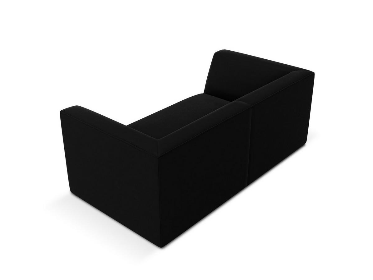 SOFA Ruby aus Samt schwarz 2 Sitzplätze - Schwarz, Textil (93/69/174cm) - Micadoni