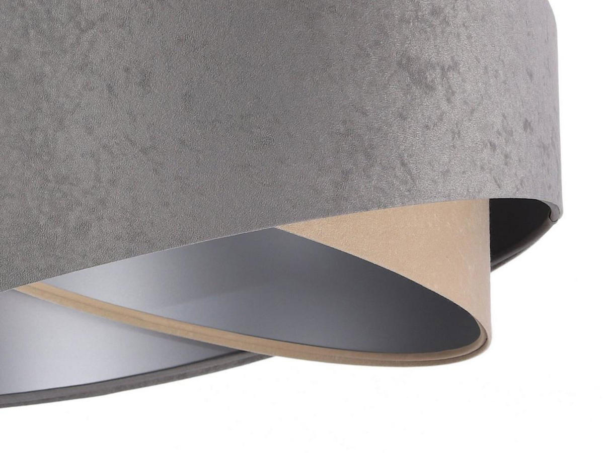 HÄNGELEUCHTE Grau 50/23 cm - Silberfarben, Kunststoff (50/1/23cm) - ONZENO