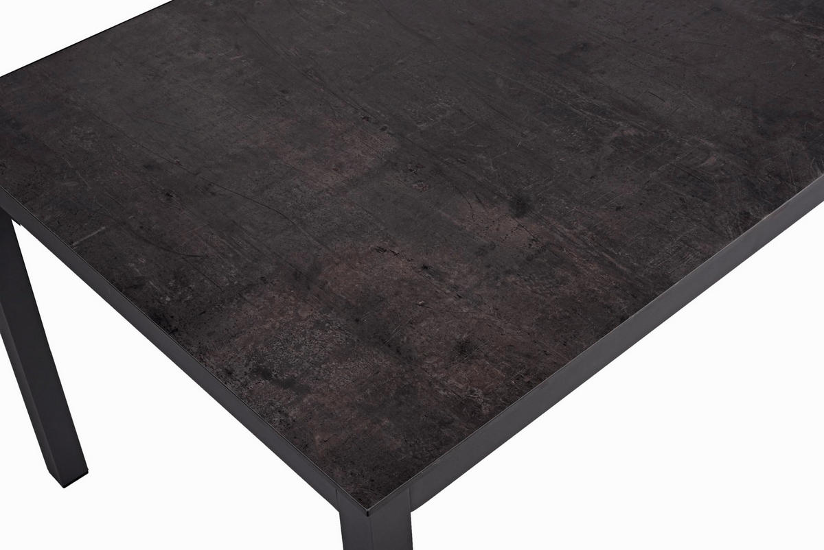 GARTEN-SITZGRUPPE Imre 7-teilig Gartenmöbel-Set - Schwarz, Kunststoff - DELUKE