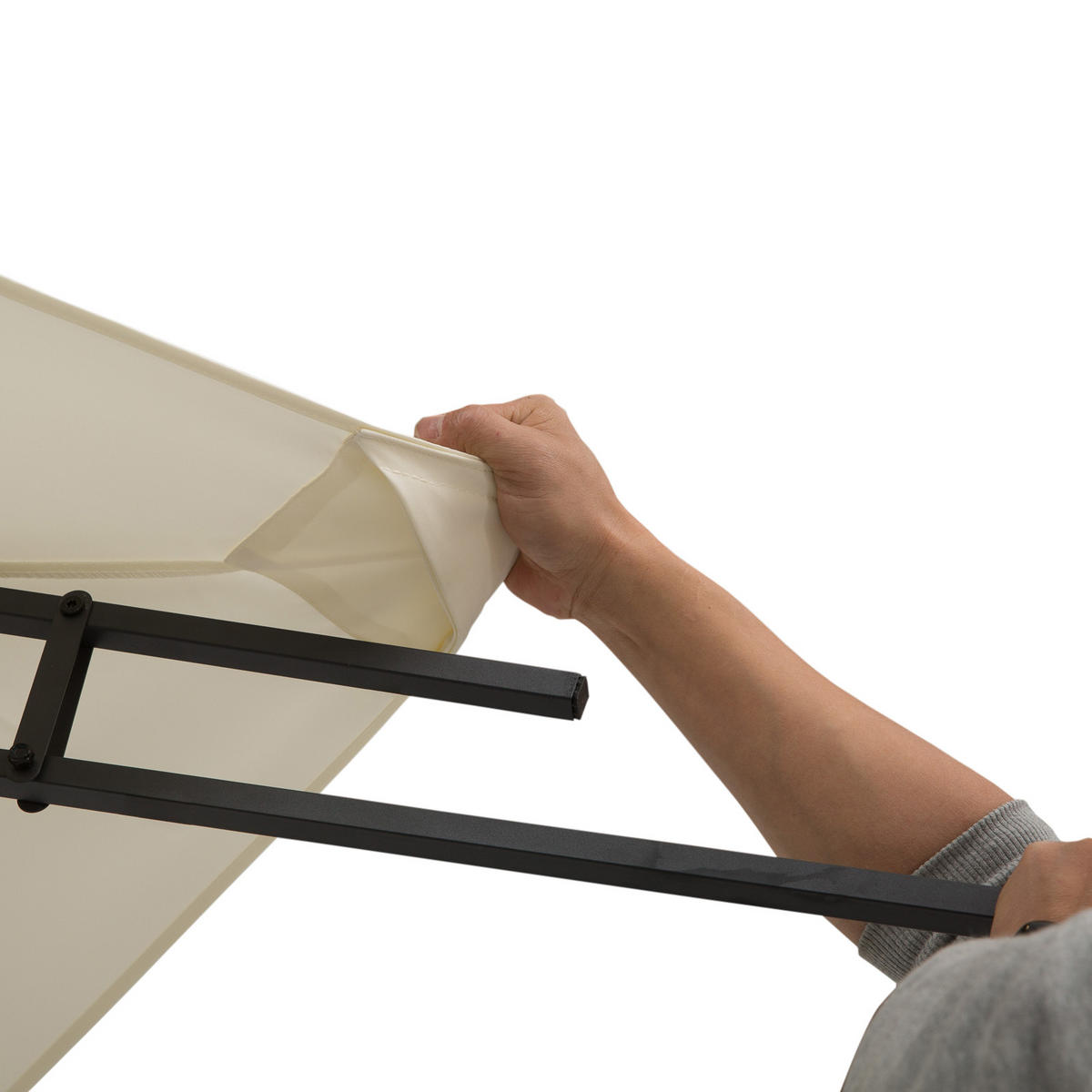 PAVILLONDACH, Polyester, Cremeweiß - Weiß, Kunststoff (400/20/300cm) - Outsunny