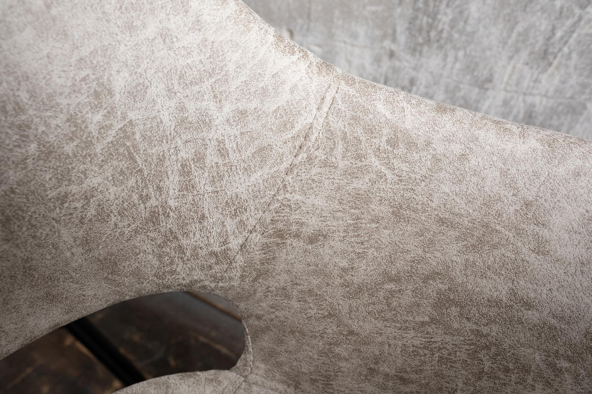 STUHL ZAJA Cremeweiß Microfaser - Creme, Textil (57/82/59cm) - KAWOLA