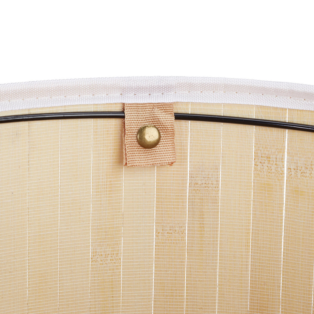 WÄSCHEKORB Weiß Bambus rund mit Deckel faltbar 70 l - Weiß, Holz/Textil (41/65/41cm) - Relaxdays