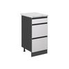 SCHUBLADENSCHRANK R-Line Weiß 40 cm AP Marmor - Anthrazit/Weiß, Holzwerkstoff (40/81.6/60cm) - Vicco