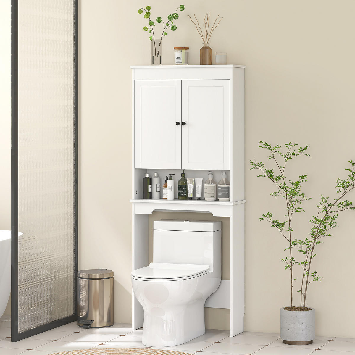 HÄNGESCHRANK Weiß 1 Stück - Weiß, Kunststoff (65/161/22cm) - GiPP