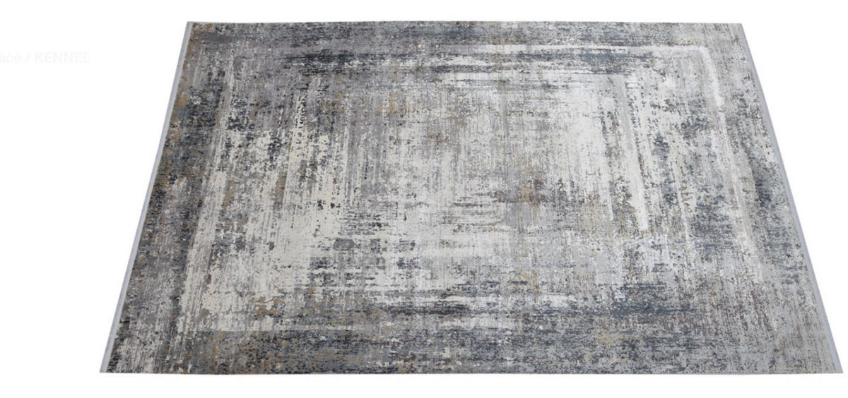 TEPPICH modern Wohn-/Schlafzimmer Viskose BRODERIE Grau 300x400 cm - Grau, Textil (300/400cm) - Novatrend