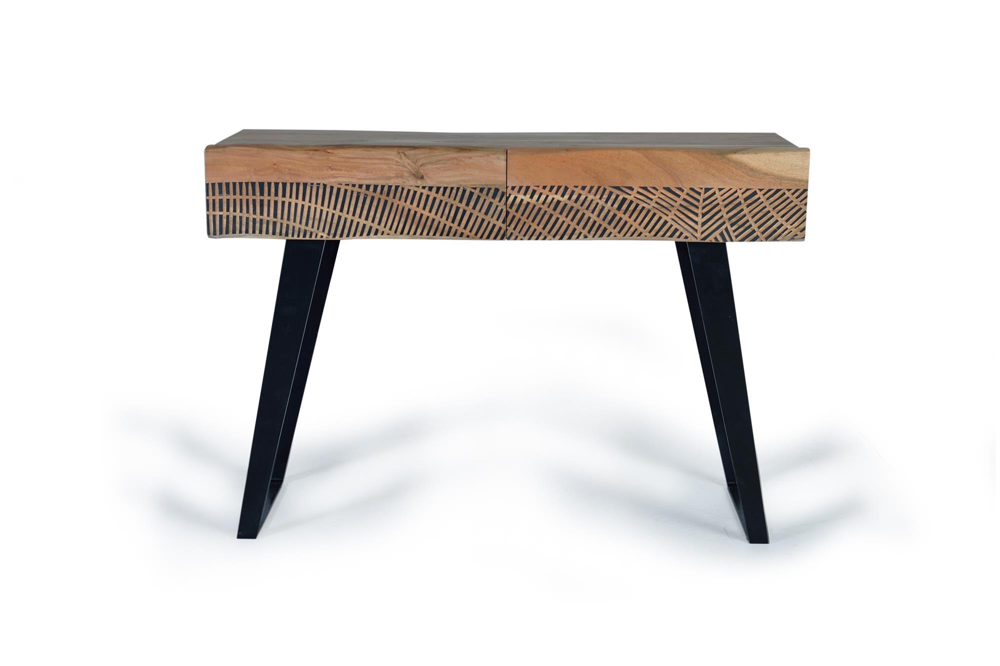 KONSOLE aus Akazienholz und Metall - Braun, Holz (110/77/40cm) - Giner y Colomer