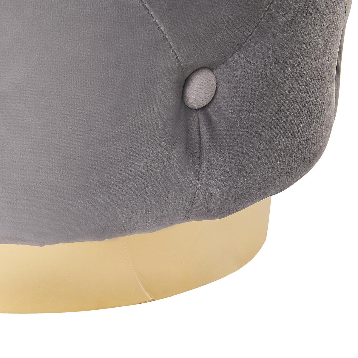 POUF Grau Carrollton - Grau, Textil (40/41/40cm) - Beliani
