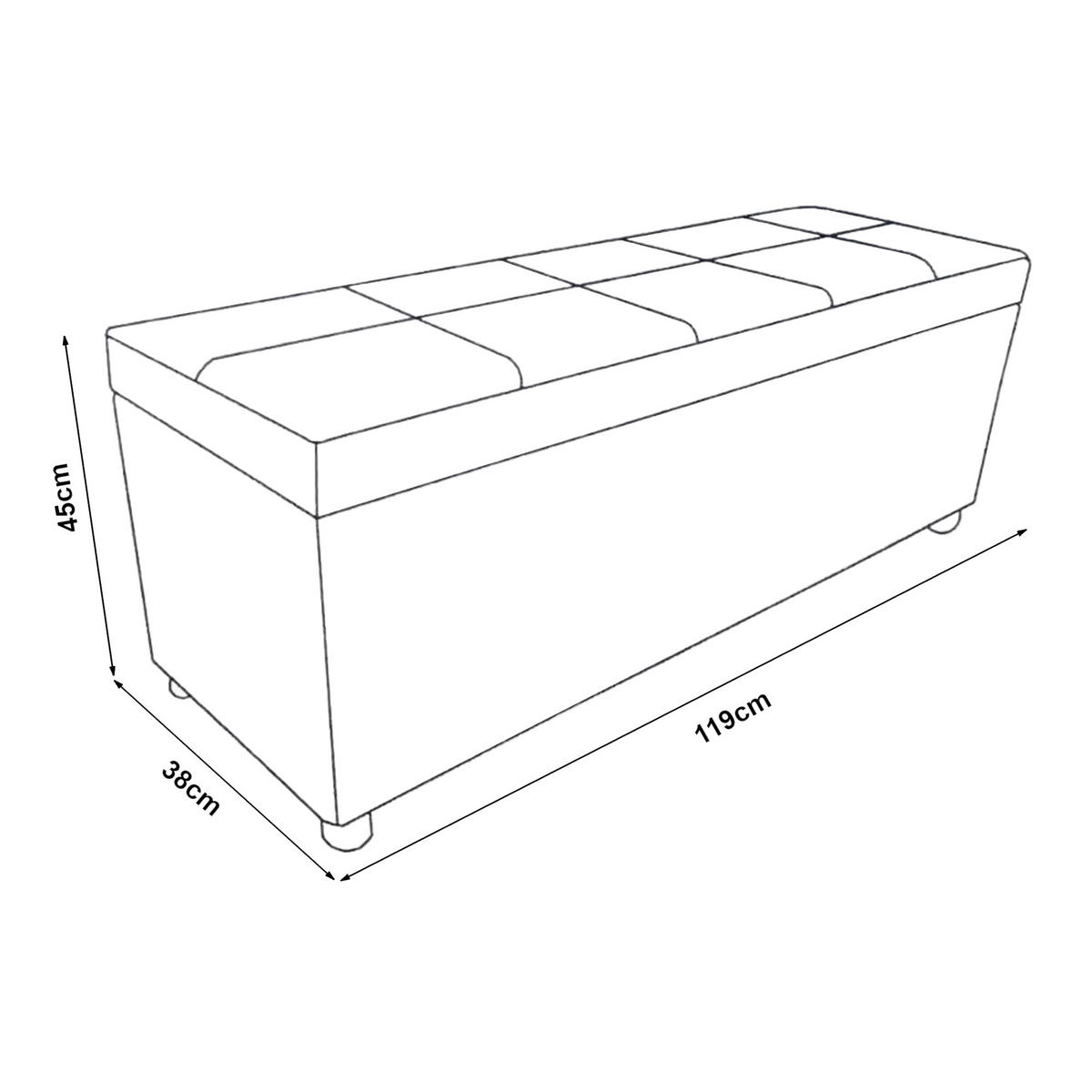 TRUHENBANK - Schwarz, Holz/Kunststoff (118/43/37cm) - [en.casa]