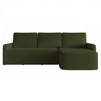 ECKSOFA CERIS mit Schlaffunktion und Bettkasten Grün - Grün, Holzwerkstoff/Kunststoff (250/90cm) - Idohome