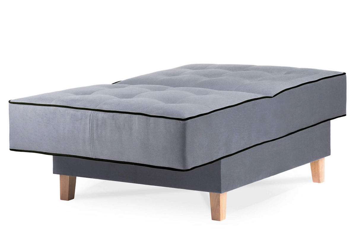 KLAPPSESSEL DOZER einem kleinen Bettkasten, Grau - Grau, Textil (80/94/93cm) - KONSIMO®