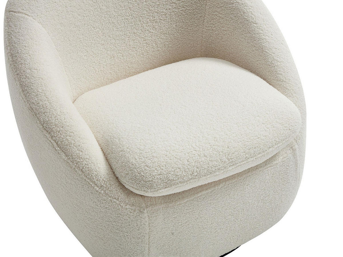 SESSEL mit gerader Rückenlehne - 1 -Sitzer - Polyester - weiß - NETALIO - Weiß, Textil (78/75/71cm) - Vente-Unique