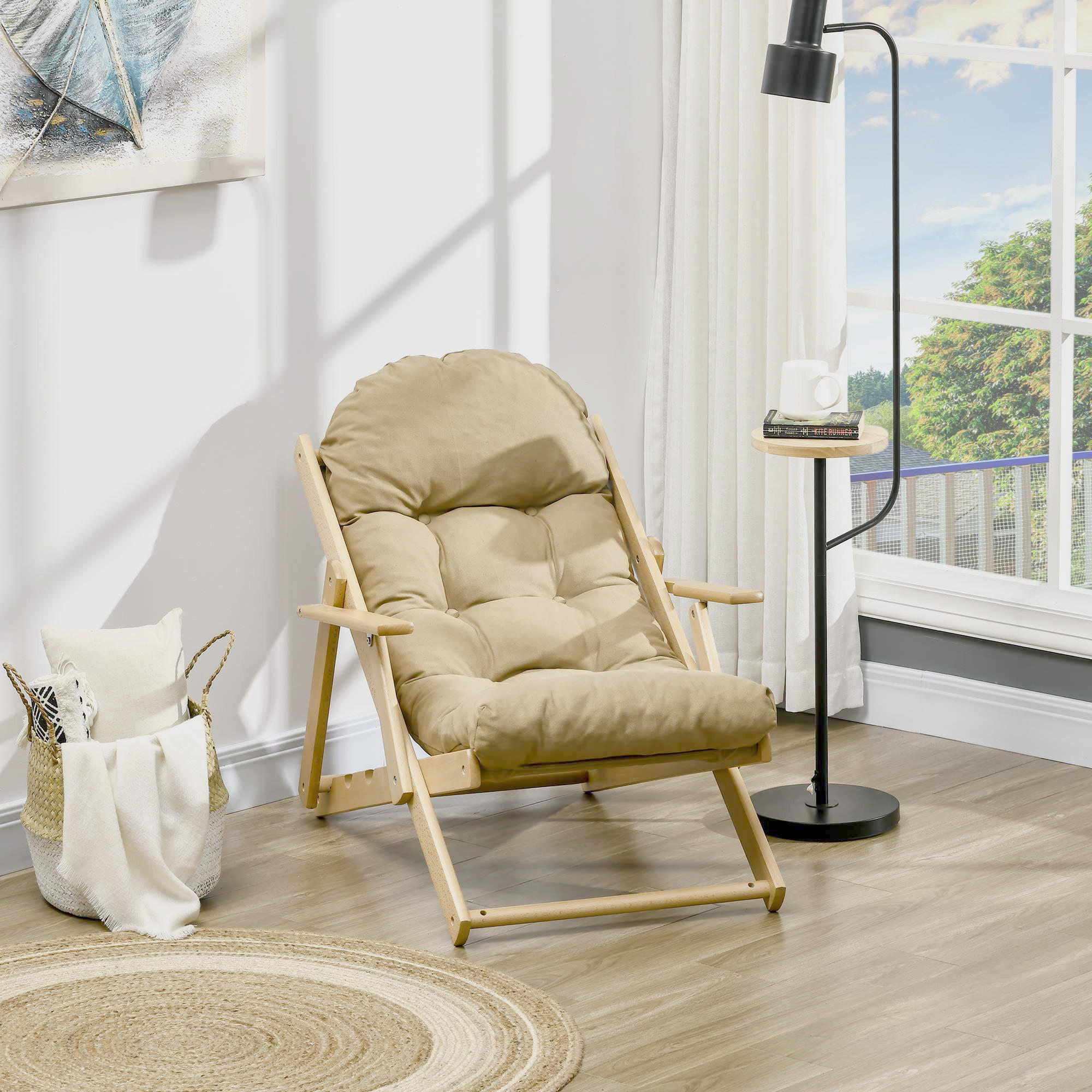 Thumbnail - Homcom Relaxsessel, Braun, Textil, 89x96x71 cm, Wohnzimmer, Sessel, Relaxsessel