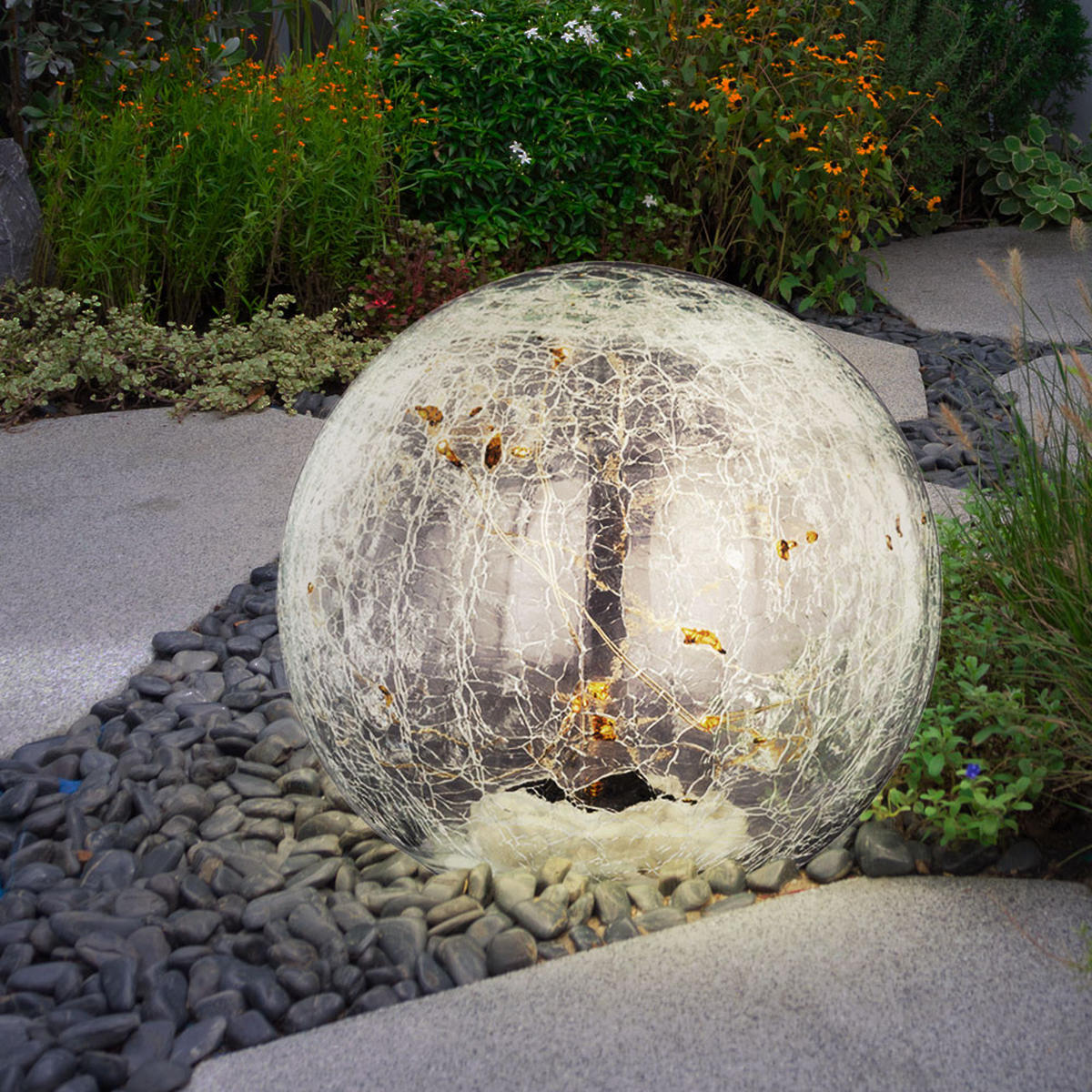 LED AUSSENLEUCHTE Solarleuchte klar Glas - Klar, Glas (15/15/25.5cm)