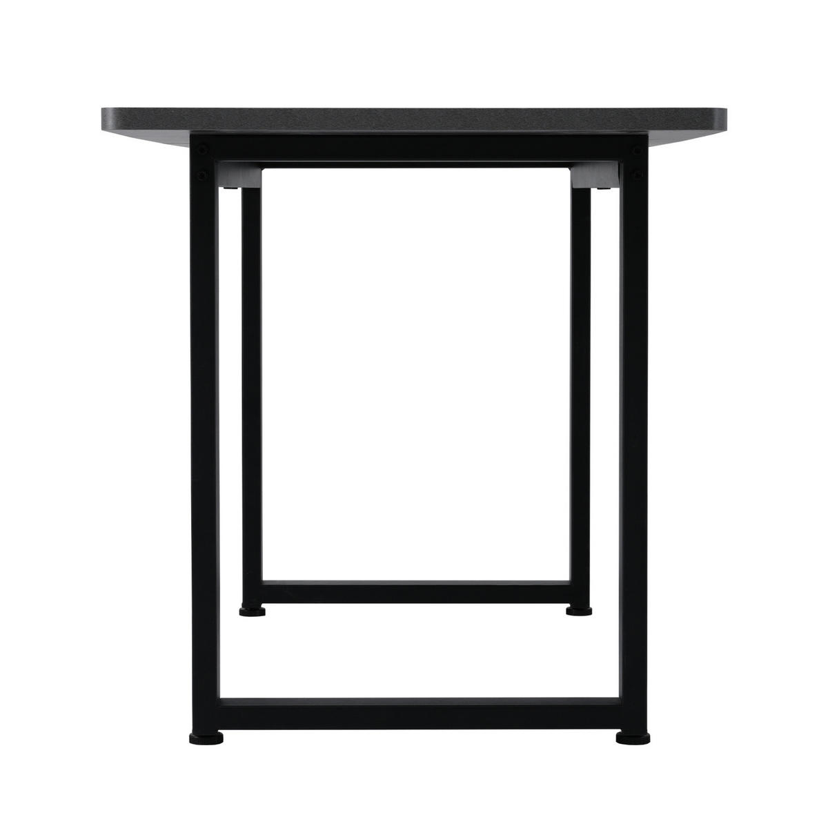 ESSTISCH aus Spanplatte und Metall 140x70x75 cm Schwarz/Grau im Industriestil mit großzügiger Tischplatte - Schwarz, Holzwerkstoff (140/70/75cm) - Modfu