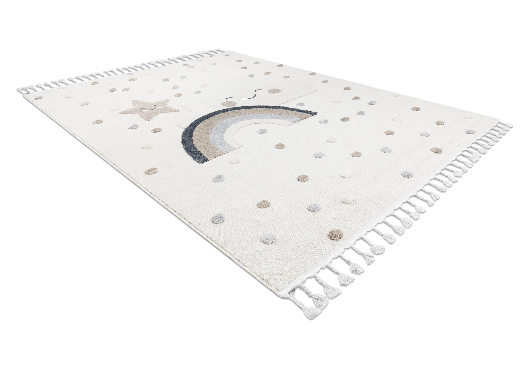 Thumbnail - rugsX Teppich, Weiß, Textil, Rechteckig, 140x190 cm, Teppiche & Böden, Teppiche, Teppich Kinderzimmer