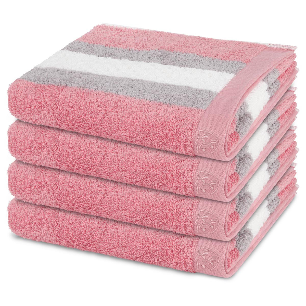 HANDTUCH Harmony 4er-Set - Rosa, Textil (50/100cm) - Ross