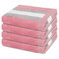 HANDTUCH Harmony 4er-Set - Rosa, Textil (50/100cm) - Ross